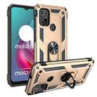 For Motorola Moto G30 / G10 Shockproof TPU + PC Protective Case with 360 Degree Rotating Holder(Gold) - 1