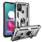 For Motorola Moto G30 / G10 Shockproof TPU + PC Protective Case with 360 Degree Rotating Holder(Silver) - 1