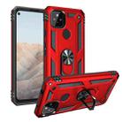 For Google Pixel 5a 5G Shockproof TPU + PC Protective Case with 360 Degree Rotating Holder(Red) - 1