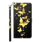 For iPhone 13 Pro 3D Painting Pattern Horizontal Flip TPU + PU Leather Case with Holder & Card Slots & Wallet (Gold Butterflies) - 2