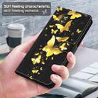 For iPhone 13 Pro 3D Painting Pattern Horizontal Flip TPU + PU Leather Case with Holder & Card Slots & Wallet (Gold Butterflies) - 5