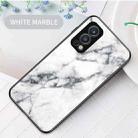 For OnePlus Nord 2 5G Marble Pattern Glass + TPU Protective Case(White) - 1