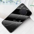 For Huawei Nova 8i Marble Pattern Glass + TPU Protective Case(Black) - 1