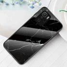 For Xiaomi Redmi Note 10 Pro 5G Marble Pattern Glass + TPU Protective Case(Black) - 1