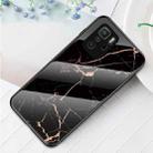 For Xiaomi Poco X3 GT Marble Pattern Glass + TPU Protective Case(Golden Black) - 1