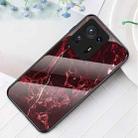 For Xiaomi Mi Mix 4 Marble Pattern Glass + TPU Protective Case(Blood Red) - 1