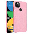 For Google Pixel 5a 5G Shockproof Crocodile Texture PC + PU Case(Pink) - 1