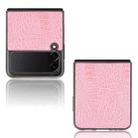 For Samsung Galaxy Z Flip3 5G Shockproof Crocodile Texture PC + PU Case(Pink) - 3