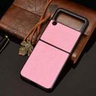 For Samsung Galaxy Z Flip3 5G Shockproof Crocodile Texture PC + PU Case(Pink) - 5