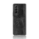 For Samsung Galaxy Z Fold3 5G Shockproof Crocodile Texture PC + PU Case(Black) - 2