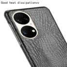 For Huawei P50 Shockproof Crocodile Texture PC + PU Case(Black) - 5
