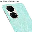 For Huawei P50 Shockproof Crocodile Texture PC + PU Case(Light Green) - 5
