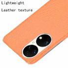 For Huawei P50 Shockproof Crocodile Texture PC + PU Case(Orange) - 4