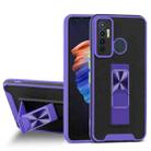 For Tecno Camon 17 Dual-color Skin Feel TPU + PC Magnetic Shockproof Case with Invisible Holder(Purple) - 1