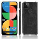 For Google Pixel 5a 5G Shockproof Litchi Texture PC + PU Case(Black) - 1