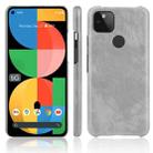 For Google Pixel 5a 5G Shockproof Litchi Texture PC + PU Case(Grey) - 1