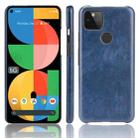 For Google Pixel 5a 5G Shockproof Litchi Texture PC + PU Case(Blue) - 1