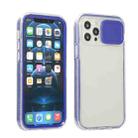 For iPhone 12 Pro Max Sliding Camera Cover Design Shockproof TPU Frame + Clear PC Case(Dark Blue) - 1