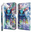 For Motorola Moto G30/G10/G20 3D Painting Pattern Horizontal Flip TPU + PU Leather Case with Holder & Card Slots & Wallet(Watercolor Owl) - 1