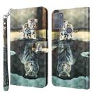 For Motorola Moto G50 3D Painting Pattern Horizontal Flip TPU + PU Leather Case with Holder & Card Slots & Wallet(Cat Tiger) - 1