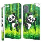 For Motorola Moto G50 3D Painting Pattern Horizontal Flip TPU + PU Leather Case with Holder & Card Slots & Wallet(Panda Climbing Bamboo) - 1