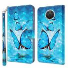 For Nokia G20 / G10 / 6.3 3D Painting Pattern Horizontal Flip TPU + PU Leather Case with Holder & Card Slots & Wallet(Three Butterflies) - 1