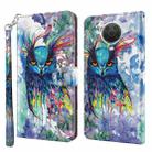 For Nokia G20 / G10 / 6.3 3D Painting Pattern Horizontal Flip TPU + PU Leather Case with Holder & Card Slots & Wallet(Watercolor Owl) - 1