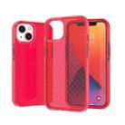 Check Pattern Two-color TPU Protective Case For iPhone 13(Red) - 1