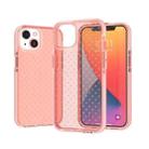 Check Pattern Two-color TPU Protective Case For iPhone 13 Pro(Pink) - 1