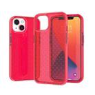 Check Pattern Two-color TPU Protective Case For iPhone 13 Pro(Red) - 1