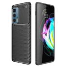 For Motorola Moto Edge 20 Pro Carbon Fiber Texture Shockproof TPU Case(Black) - 1