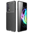 For Motorola Moto Edge 20 Carbon Fiber Texture Shockproof TPU Case(Black) - 1