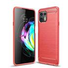 For Motorola Moto Edge 20 Lite Brushed Texture Carbon Fiber TPU Case(Red) - 1