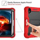 For iPad mini 6 Silicone + PC Shockproof Protective Tablet Case with Holder(Red + Black) - 4