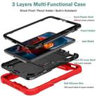 For iPad mini 6 Silicone + PC Shockproof Protective Tablet Case with Holder(Red + Black) - 6