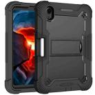 For iPad mini 6 Silicone + PC Shockproof Protective Tablet Case with Holder(Black) - 2