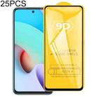 For Xiaomi Redmi 10 / Redmi 10 Prime 2022 25 PCS 9D Full Glue Full Screen Tempered Glass Film - 1