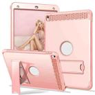 3 in 1 Honeycomb Silicone + PC Shockproof Protective Case with Holder For iPad Pro 10.5 inch(Rose Gold) - 1