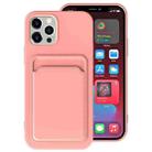 For iPhone 13 Pro Max TPU + Flannel Lining Shockproof Case with Card Slots (Light Pink) - 1