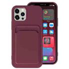 For iPhone 13 Pro Max TPU + Flannel Lining Shockproof Case with Card Slots (Dark Purple) - 1