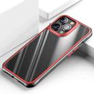 For iPhone 13 Pro Beautiful Color TPU + Clear PC Four-corner All-inclusive Shockproof Case (Red) - 1