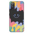 For Samsung Galaxy S20 FE Painted Smiley Face Pattern Liquid Silicone Shockproof Case(Black) - 1