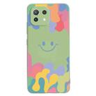 For Xiaomi Mi 11 Painted Smiley Face Pattern Liquid Silicone Shockproof Case(Green) - 1