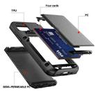 For iPhone 13 Pro Shockproof Heavy Duty Armor Protective Case with Slide Multi-Card Slot (Black) - 3