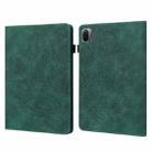 For Xiaomi Pad 5 Pro / Pad 5 Peacock Embossed Pattern TPU + PU Horizontal Flip Leather Case with Holder & Card Slots & Wallet & Sleep / Wake-up Function(Green) - 1