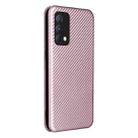 Carbon Fiber Texture Horizontal Flip TPU + PC + PU Leather Case with Card Slot For OPPO Realme GT Master(Pink) - 3