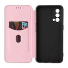 Carbon Fiber Texture Horizontal Flip TPU + PC + PU Leather Case with Card Slot For OPPO Realme GT Master(Pink) - 5