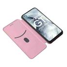 Carbon Fiber Texture Horizontal Flip TPU + PC + PU Leather Case with Card Slot For OPPO Realme GT Master(Pink) - 6
