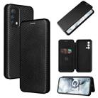 Carbon Fiber Texture Horizontal Flip TPU + PC + PU Leather Case with Card Slot For OPPO Realme GT Master(Black) - 1