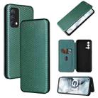Carbon Fiber Texture Horizontal Flip TPU + PC + PU Leather Case with Card Slot For OPPO Realme GT Master(Green) - 1